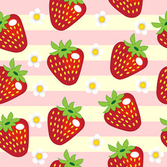 Strawberry seamless pattern