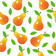 Pear seamless pattern