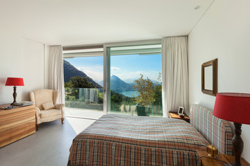 Interior, comfortable bedroom