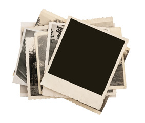 Blank vintage photo paper isolated