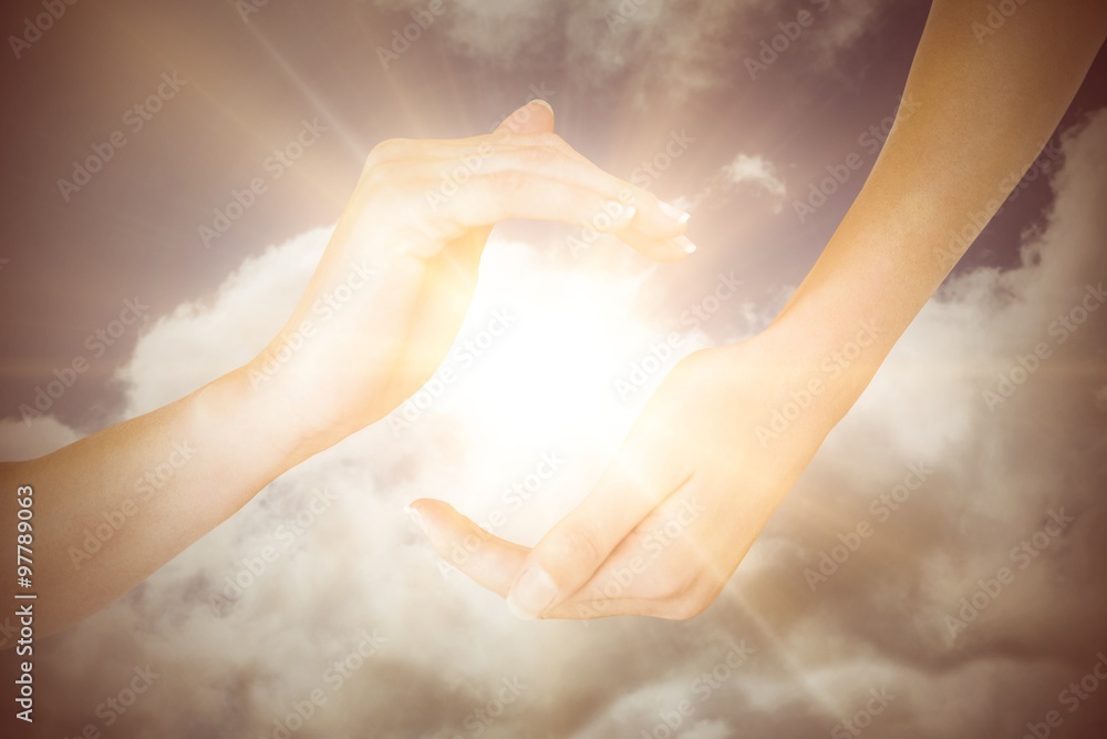 Poster composite image of hands showing