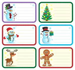 Photo sur Plexiglas Pour enfants Collection d& 39 étiquettes de nom de Noël 1