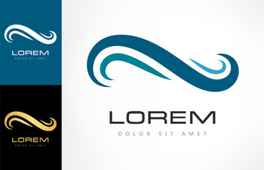 Wave vector symbol. Business Icon.