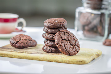 Chocolate Cookies On Table