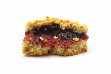Cookies with currants on a white background