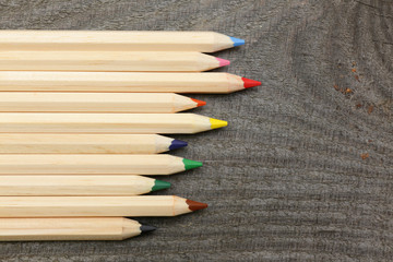 Fototapeta premium colored wooden pencils