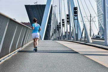 Foto op Plexiglas Erasmus bridge in Rotterdam Netherlands Holland © vlaru