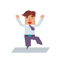Business man cartoon character flat vector
