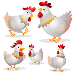 Cute hen cartoon