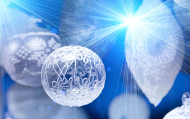 Elegant Christmas decorations with sparkles