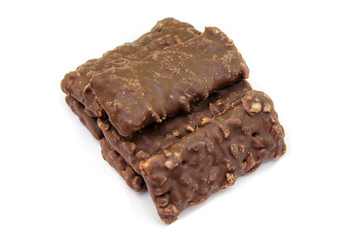 Chocolate cookie  isolated on white background