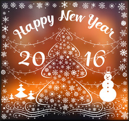 Happy New Year. Holiday card