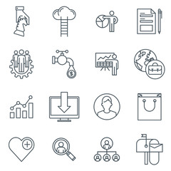 Fototapeta premium Business and marketing icon set