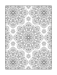 Pattern coloring page for adults (children ok, too), or monochrome decorative background.
