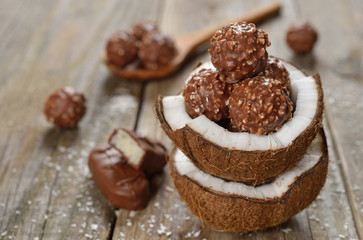 Chocolate praline and coconut