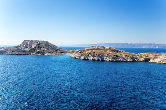  Friulian archipelago, France. View Pomeg ues and Ratonneau  Islands  