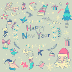 Happy New Year. vector background