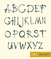 Vector alphabet. Hand drawn letters.
