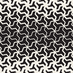 Vector Seamless Black And White  Geometric Triangle Shape Tessellation Halftone Line Grid Pattern