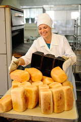 baking bread in the grain plant