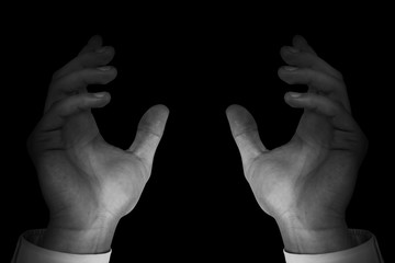 Fototapeta premium Composite image of hand presenting