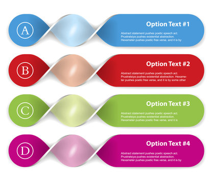 Set Of Infographics Elements In The Form Of Paper Tapes For A Va