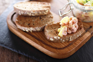 traditional potted shrimp appetizer