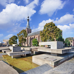 Ancient Dionysius Heikese Kerk, downtown area Tilburg, The Netherlands.