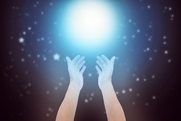 Composite image of hands