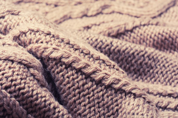 Brown knitted  woolen