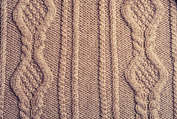 Brown knitted  woolen