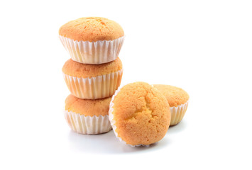 Cupcakes or Muffin cake on white background