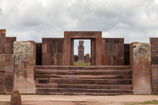 Tempio di Kalasasaya, Tiwanaku, Bolivia. 