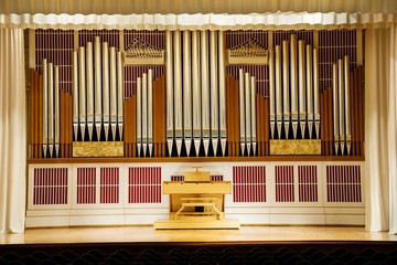photograph of the music organ