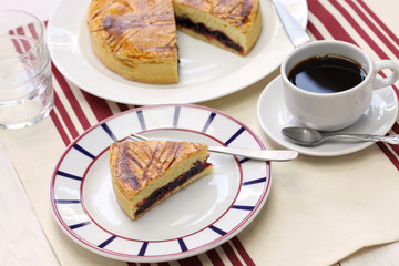 homemade gateau basque, tea time