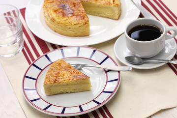 homemade gateau basque, tea time