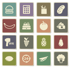 Grocery simply icons