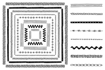 Set of hand drawn brushes