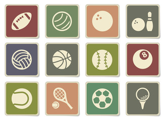 Sport balls simply icons