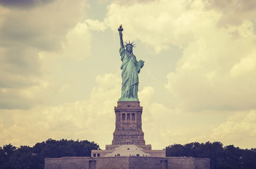 Fototapety  Vintage toned Statue of Liberty, NYC, USA