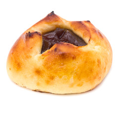 Fresh baked cookies isolated on a white