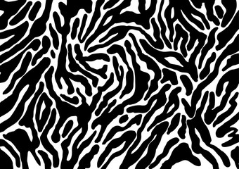 Vector background hand drawn zebra stripes