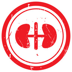 Red Kidneys rubber stamp
