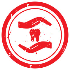 Red Dental Care rubber stamp