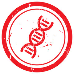 Red Dna rubber stamp