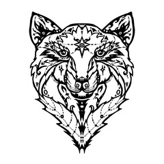 Wild wolf tattoo