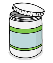 drug, plastic bottle / cartoon vector and illustration, hand drawn style, isolated on white background.
