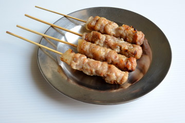 Pork skewers