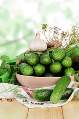 Cucumbers in Moscow prepared for the conservation