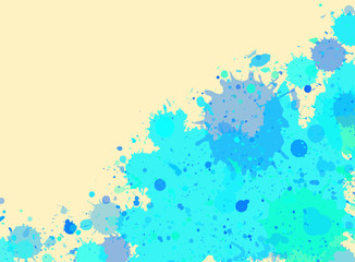 Obraz premium Rama plamy farby akwarelowej